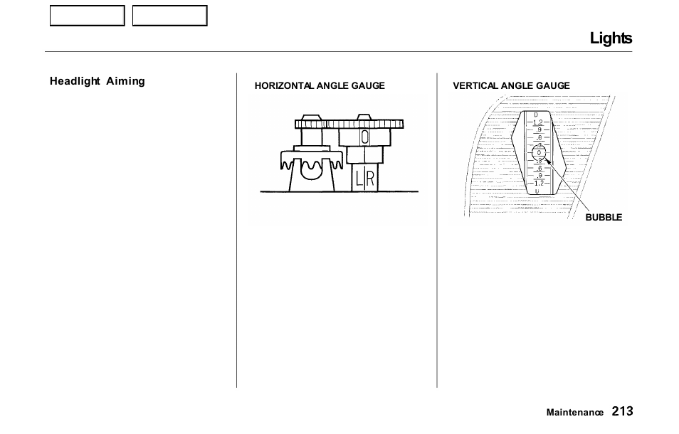 Lights | HONDA 2000 Prelude - Owner's Manual User Manual | Page 216 / 293