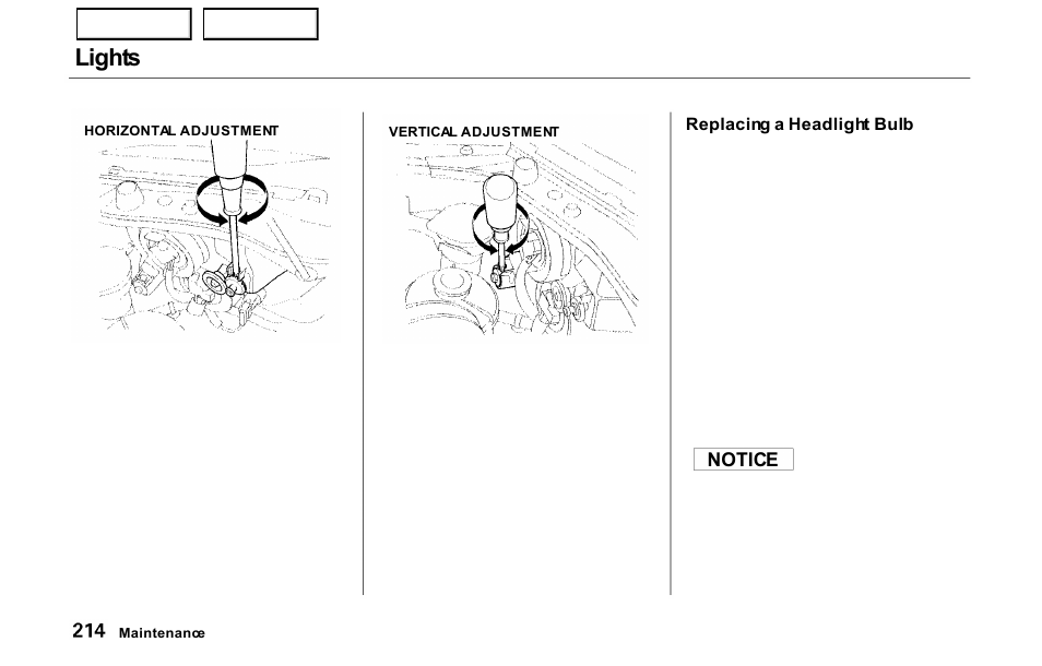 Lights | HONDA 2000 Prelude - Owner's Manual User Manual | Page 217 / 293