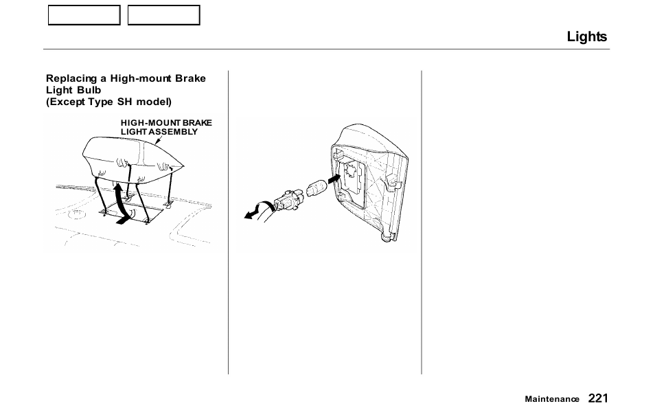 Lights | HONDA 2000 Prelude - Owner's Manual User Manual | Page 224 / 293