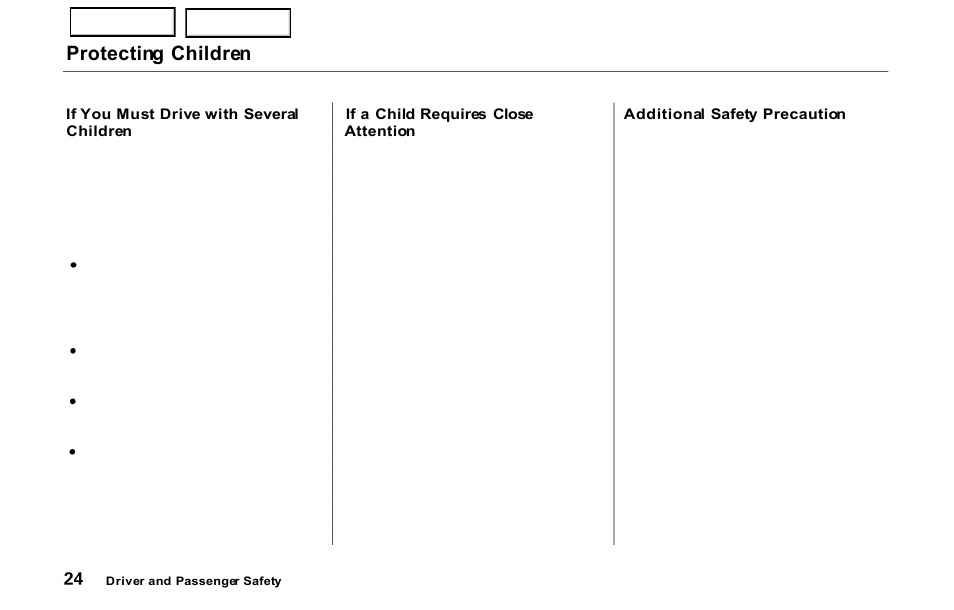 Attention, Protecting children | HONDA 2000 Prelude - Owner's Manual User Manual | Page 27 / 293