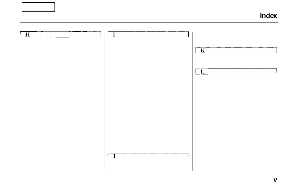 Index | HONDA 2000 Prelude - Owner's Manual User Manual | Page 288 / 293