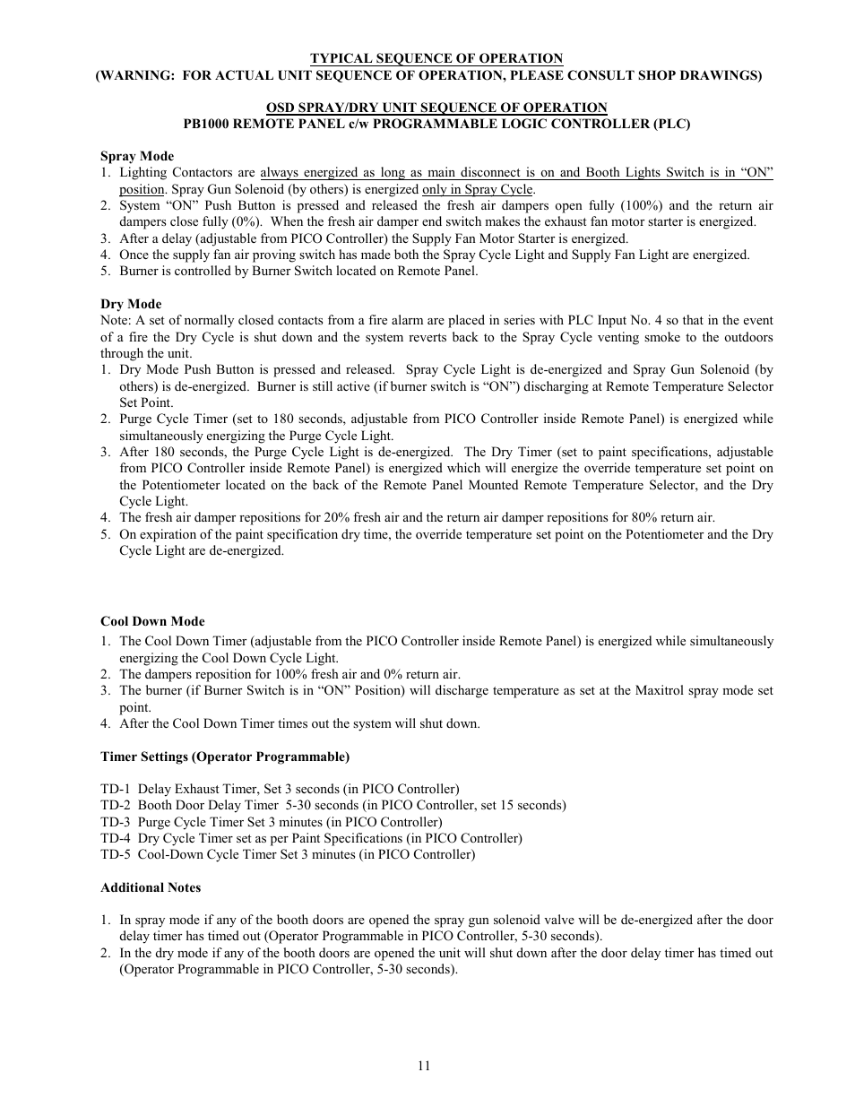 Typical sequence of operation, Pb1000 spl | I.C.E. 3 OSDs User Manual | Page 12 / 26