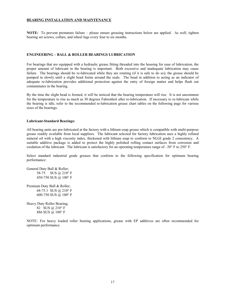 Bearing installation & maintenance | I.C.E. 3 OSDs User Manual | Page 18 / 26