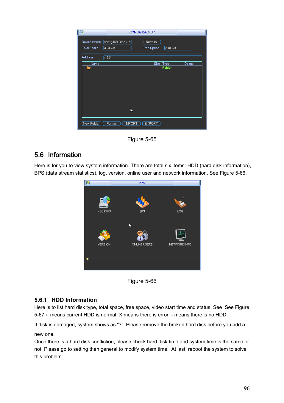 6 information | IC Realtime Max Series: 4/8/16 Channel D1 1.5U Standalone DVR User Manual | Page 106 / 197