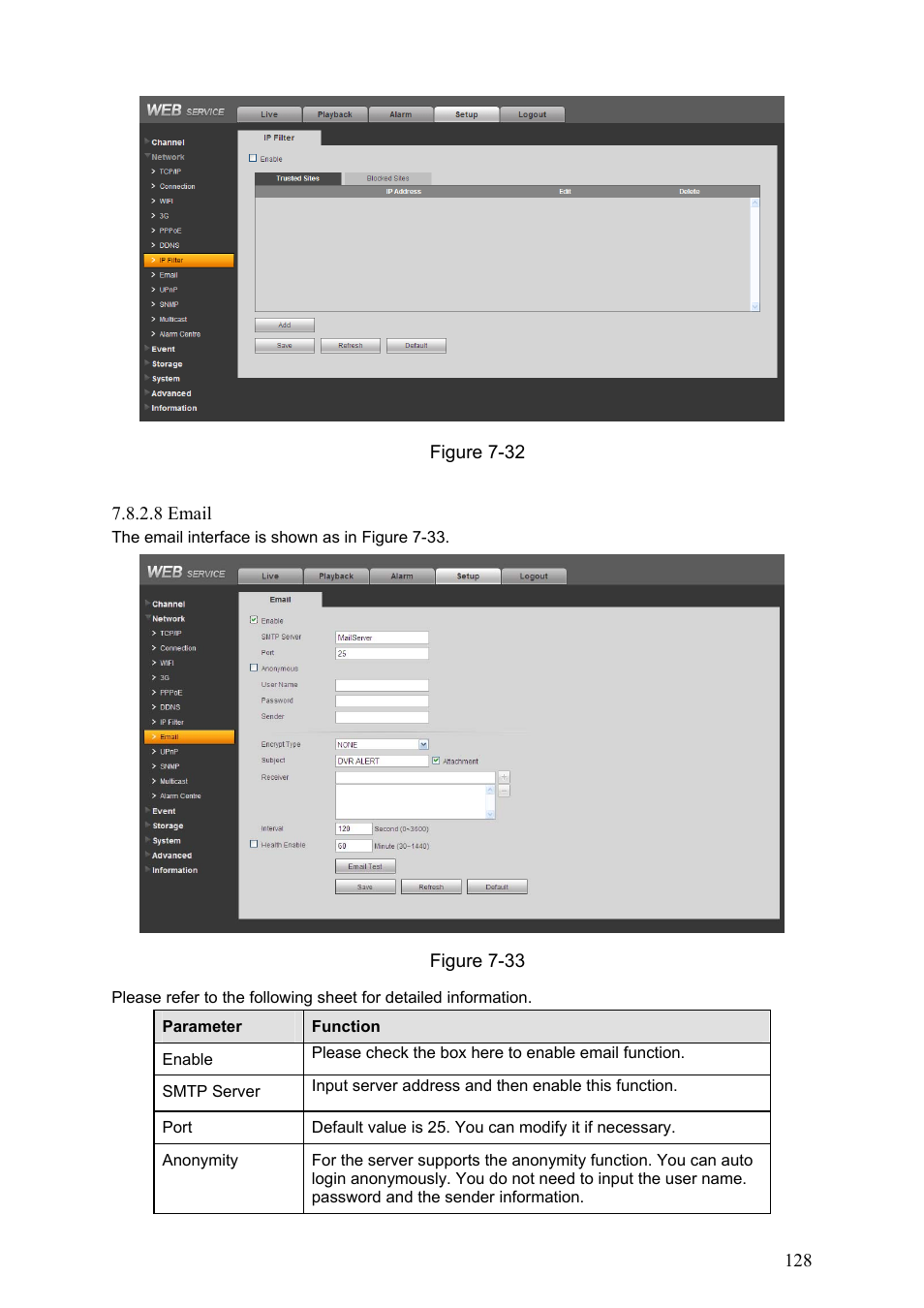IC Realtime Max Series: 4/8/16 Channel D1 1.5U Standalone DVR User Manual | Page 138 / 197