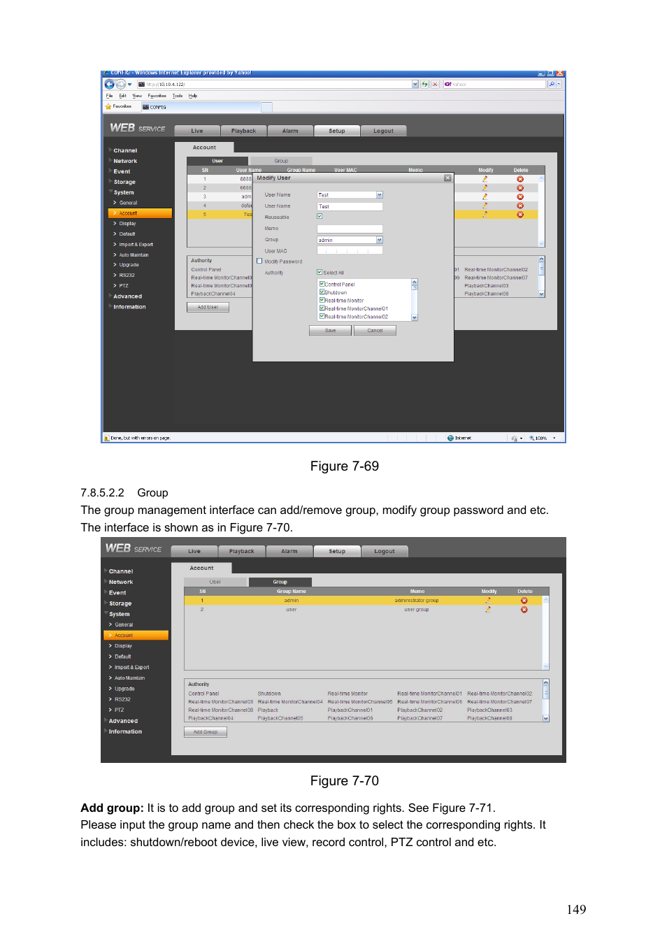 IC Realtime Max Series: 4/8/16 Channel D1 1.5U Standalone DVR User Manual | Page 159 / 197