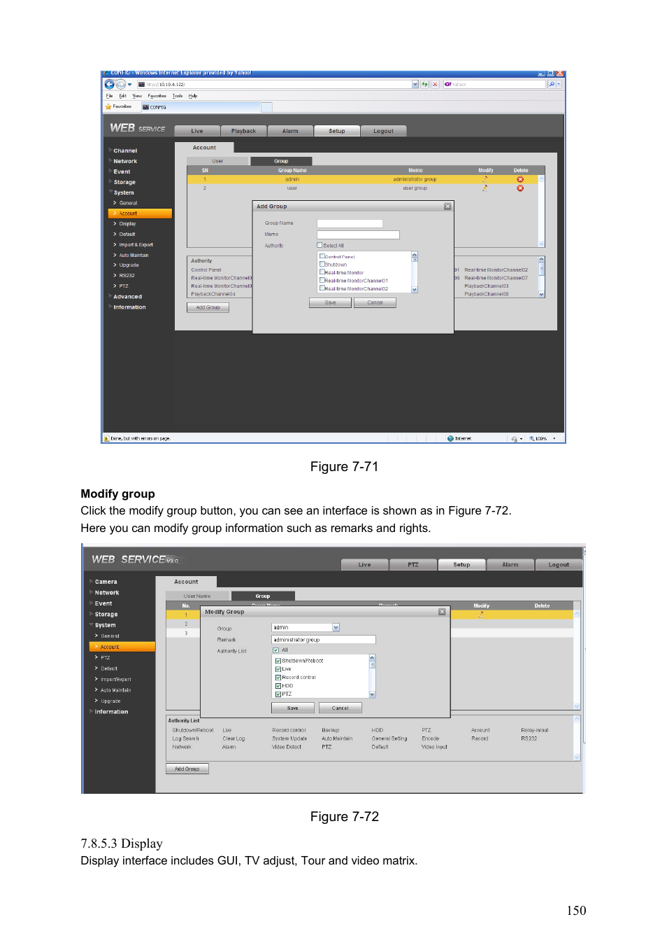 IC Realtime Max Series: 4/8/16 Channel D1 1.5U Standalone DVR User Manual | Page 160 / 197