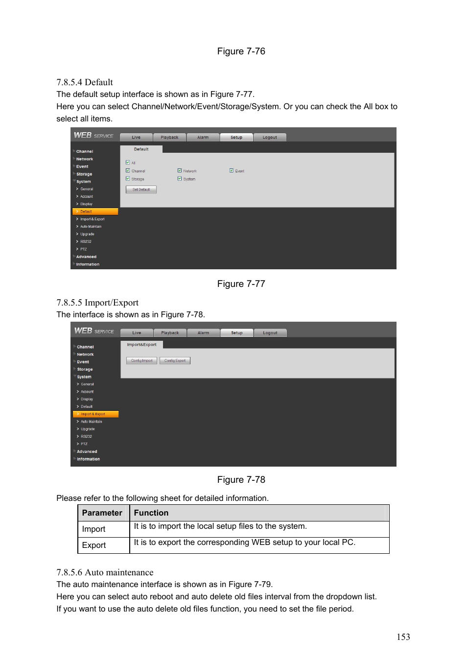 IC Realtime Max Series: 4/8/16 Channel D1 1.5U Standalone DVR User Manual | Page 163 / 197