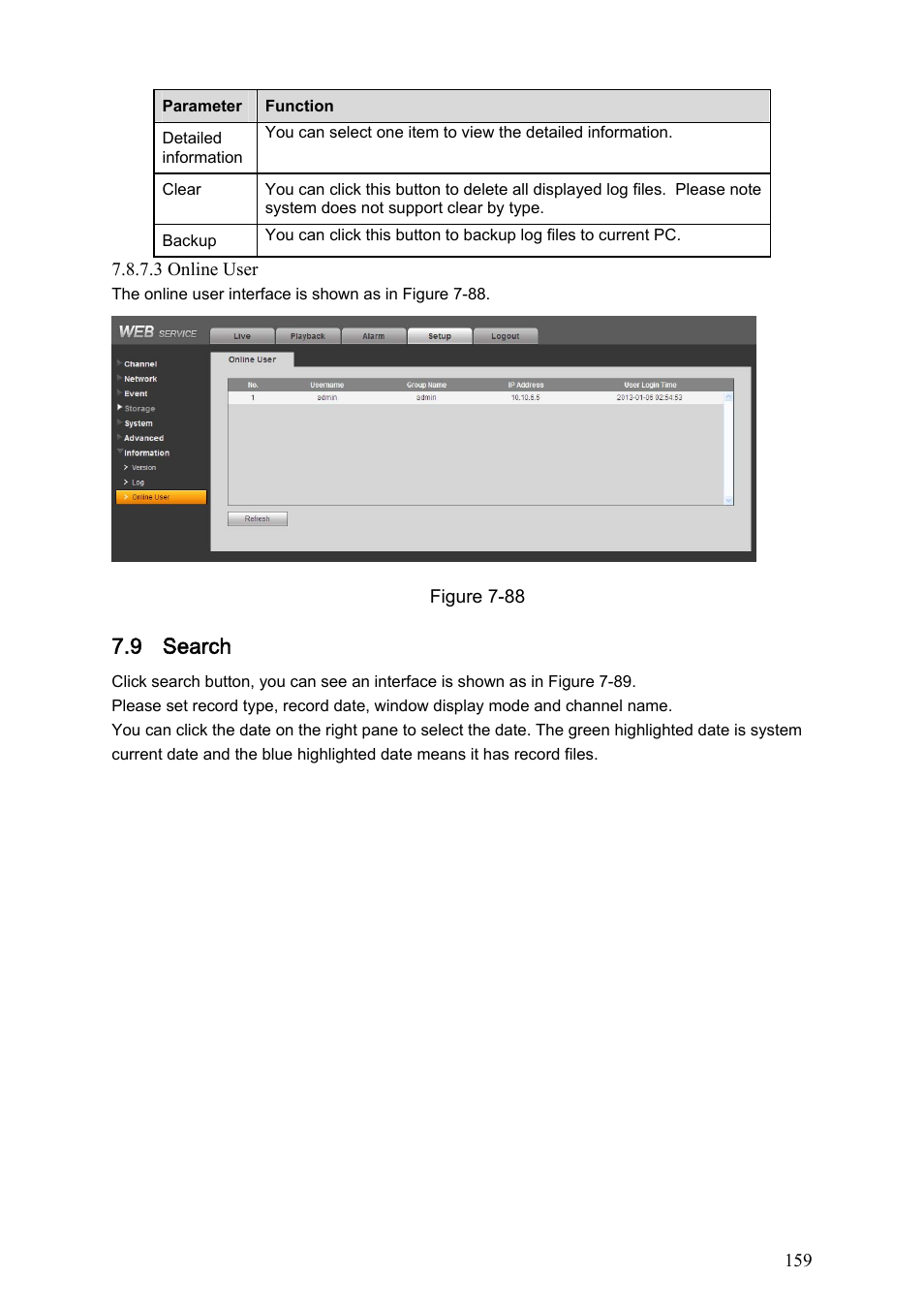 9 search | IC Realtime Max Series: 4/8/16 Channel D1 1.5U Standalone DVR User Manual | Page 169 / 197