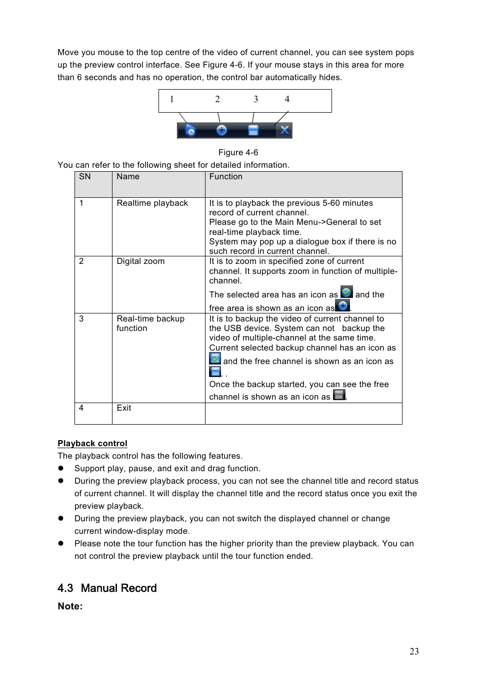 3 manual record | IC Realtime Max Series: 4/8/16 Channel D1 1.5U Standalone DVR User Manual | Page 33 / 197