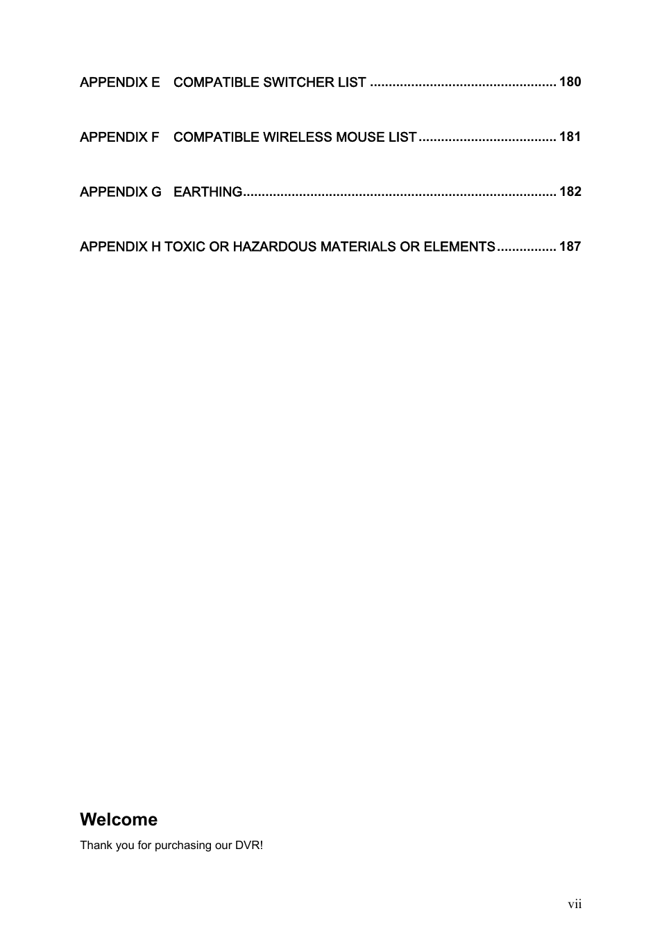 Welcome | IC Realtime Max Series: 4/8/16 Channel D1 1.5U Standalone DVR User Manual | Page 8 / 197
