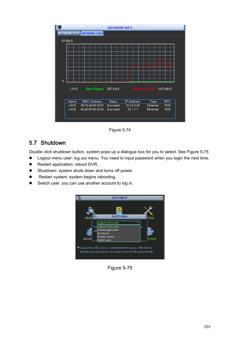 7 shutdown | IC Realtime Flex Series: 8-CH High Performance H.264E 2U DVR with DVD-RW User Manual | Page 111 / 195