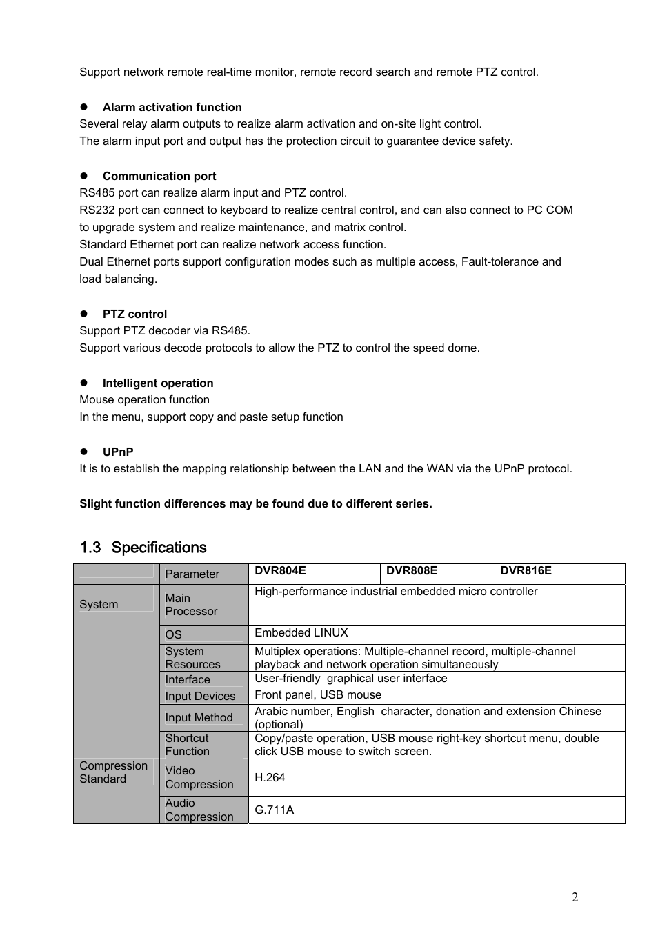 3 specifications | IC Realtime Flex Series: 8-CH High Performance H.264E 2U DVR with DVD-RW User Manual | Page 12 / 195