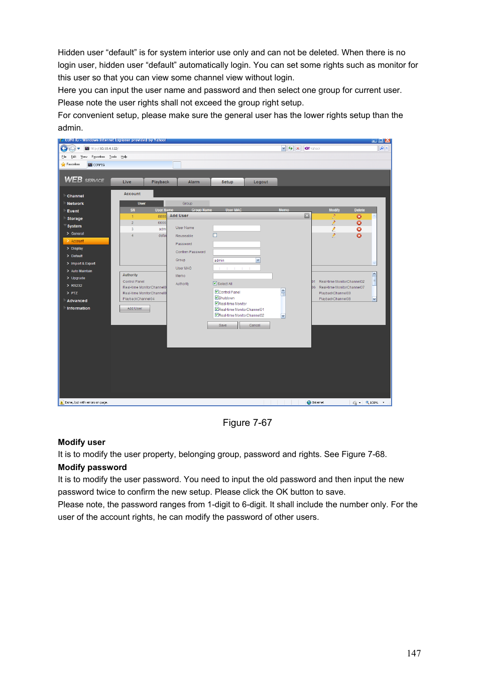 IC Realtime Flex Series: 8-CH High Performance H.264E 2U DVR with DVD-RW User Manual | Page 157 / 195