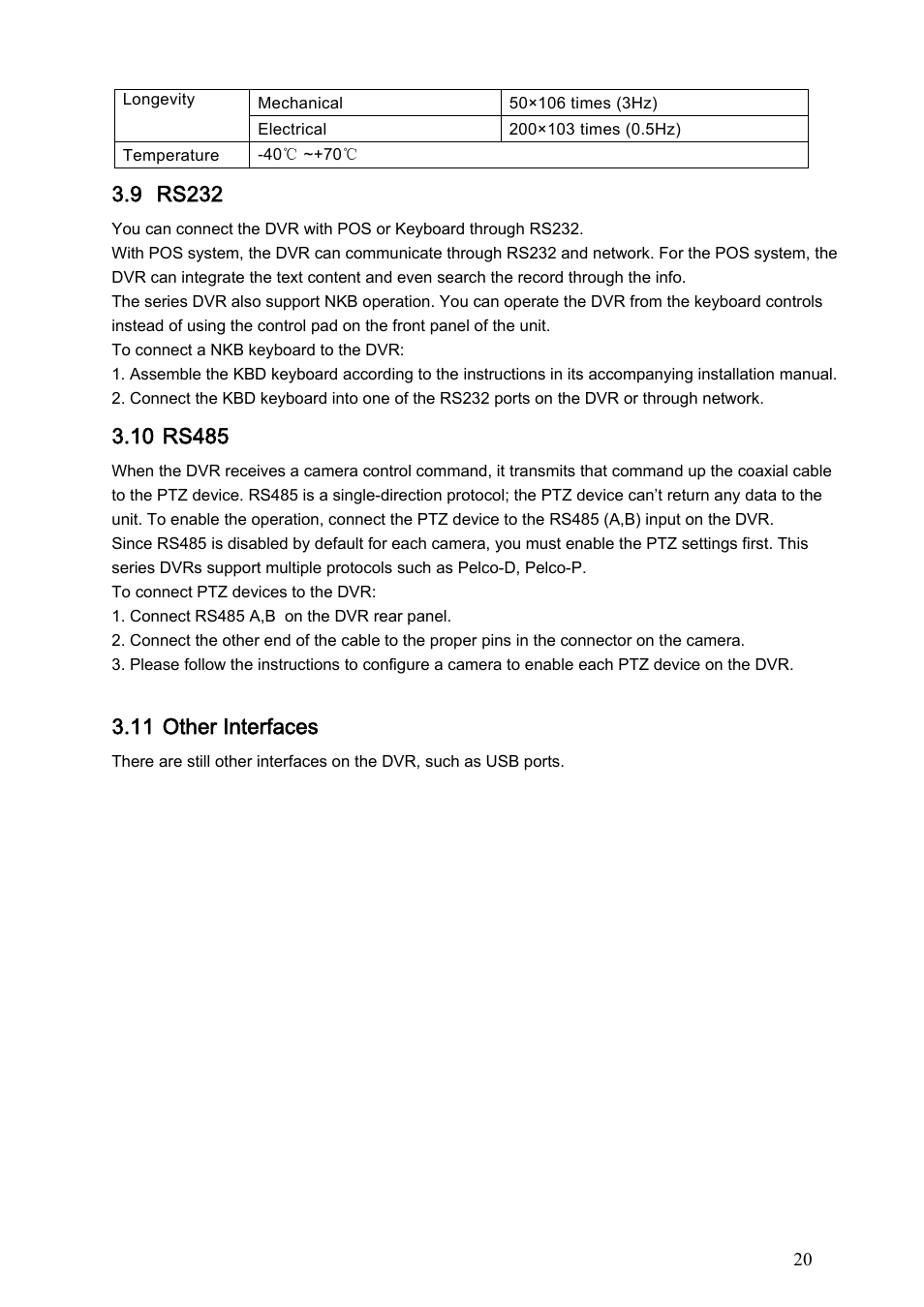 9 rs232, 11 other interfaces | IC Realtime Flex Series: 8-CH High Performance H.264E 2U DVR with DVD-RW User Manual | Page 30 / 195