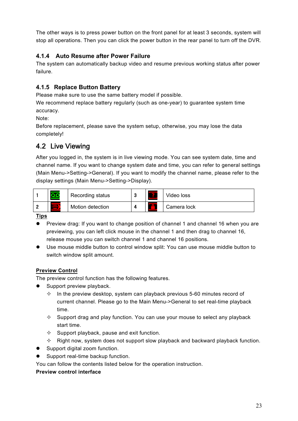 2 live viewing | IC Realtime Flex Series: 8-CH High Performance H.264E 2U DVR with DVD-RW User Manual | Page 33 / 195