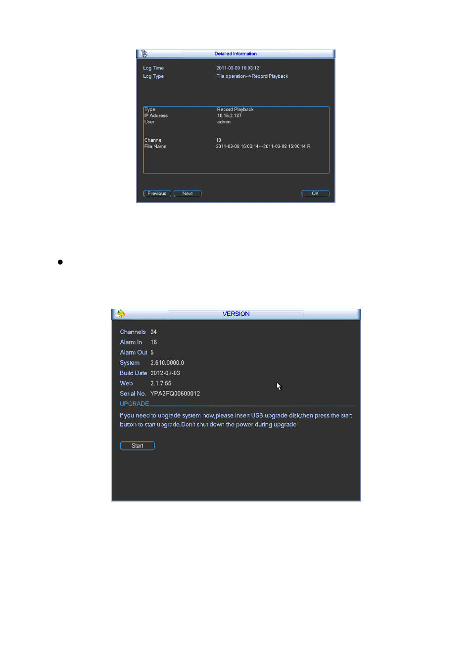 Version, Online users | IC Realtime Flex Series: 32-CH High Performance H.264E 2U DVR User Manual | Page 104 / 180