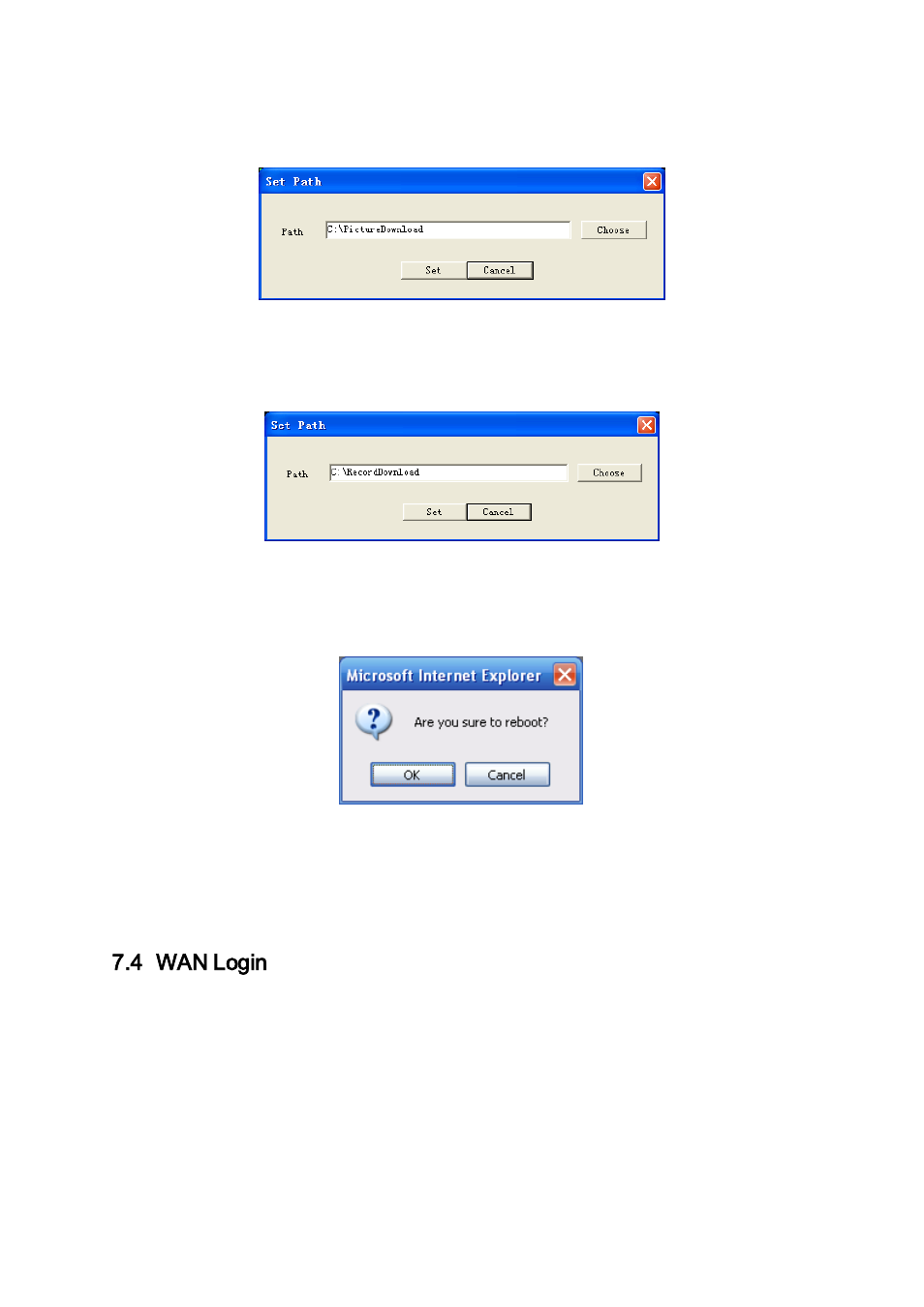 Wan login, 4 wan login, Figure 7-16 | Figure 7-17, Figure 7-18 | IC Realtime Flex Series: 32-CH High Performance H.264E 2U DVR User Manual | Page 120 / 180