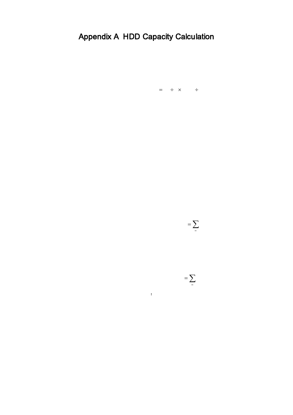 Appendix a, Hdd capacity calculation, Appendix a hdd capacity calculation | IC Realtime Flex Series: 32-CH High Performance H.264E 2U DVR User Manual | Page 166 / 180
