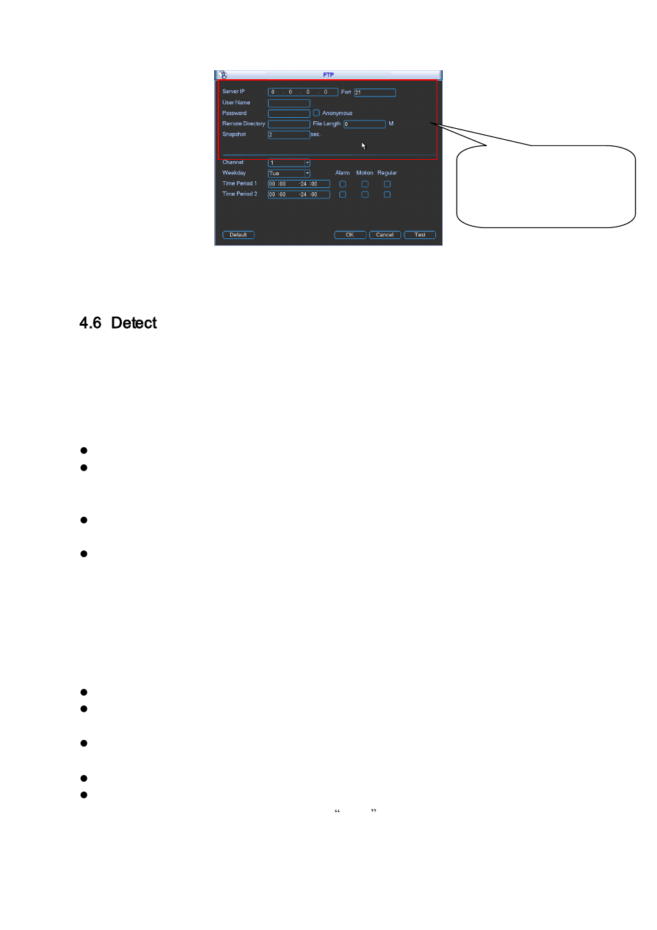 Detect, Go to det ect menu, Motion detect | 6 detect | IC Realtime Flex Series: 32-CH High Performance H.264E 2U DVR User Manual | Page 51 / 180