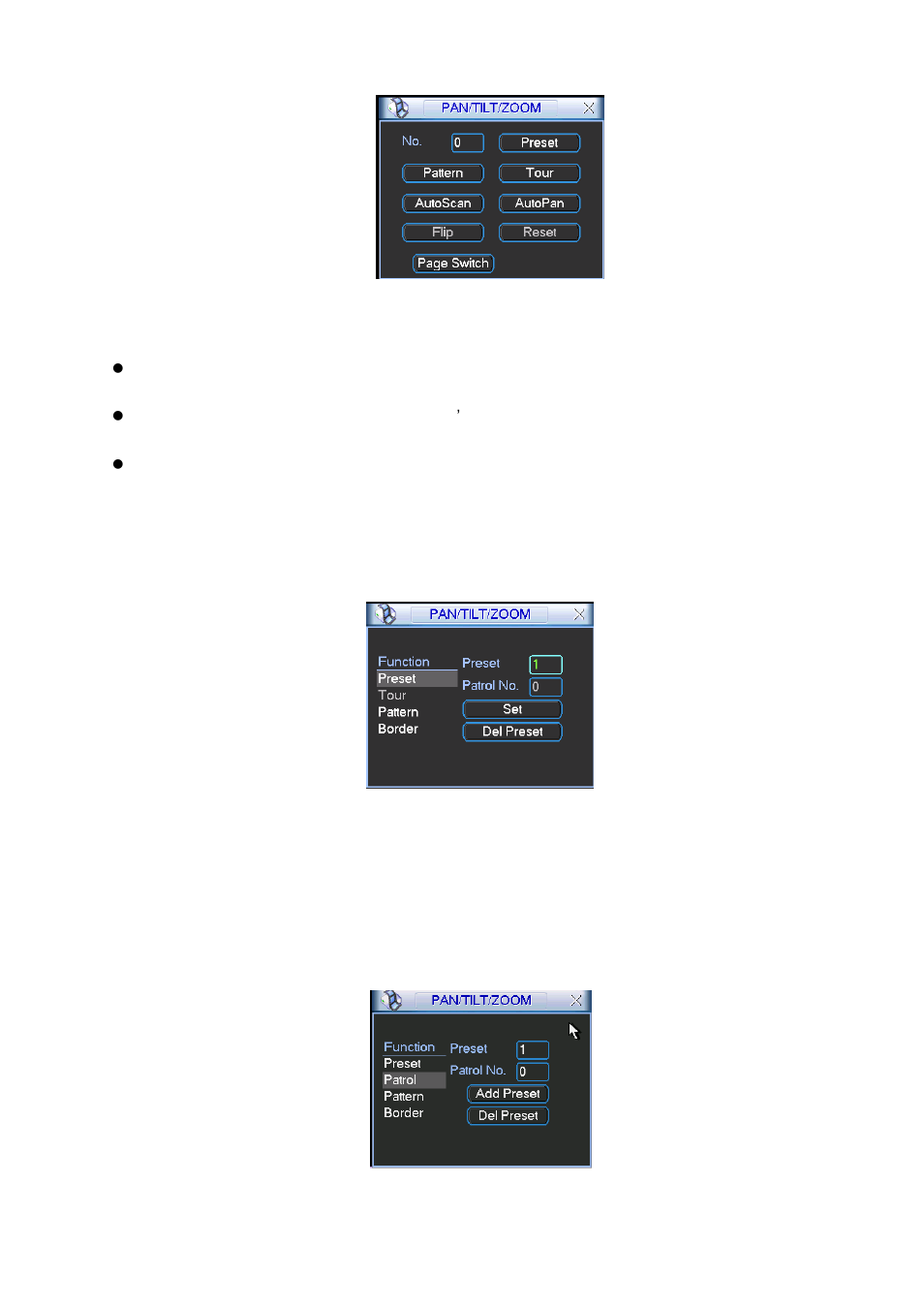 1pres et setup, 2 activate preset, 3 patrol setup (tour setup) | N figure 4-42, 1preset setup, Figure 4-44 | IC Realtime Flex Series: 32-CH High Performance H.264E 2U DVR User Manual | Page 64 / 180