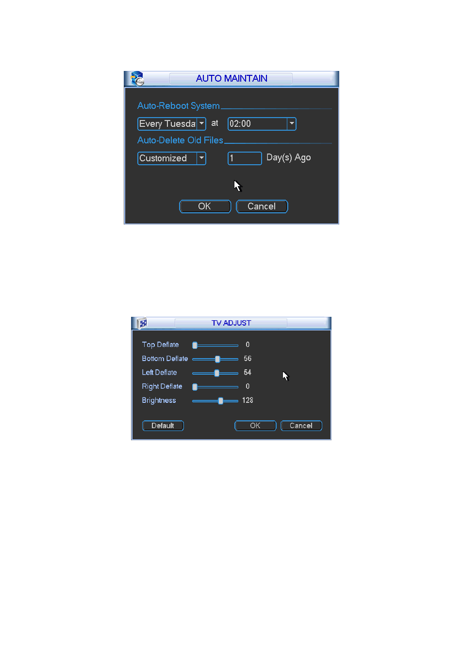 Tv adjust, Video mat rix, E figure 5-48 | IC Realtime Flex Series: 32-CH High Performance H.264E 2U DVR User Manual | Page 98 / 180