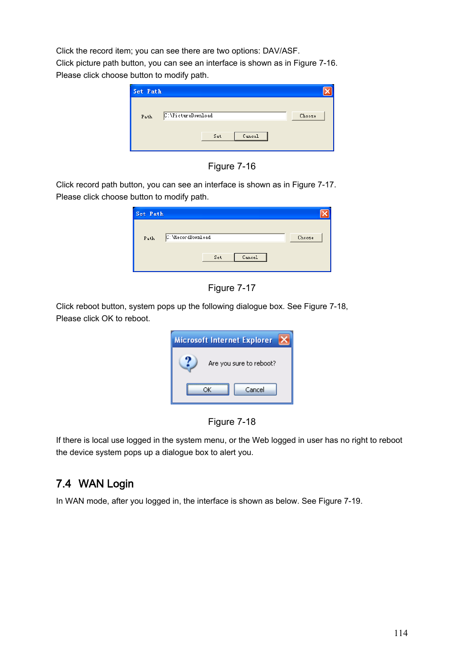 4 wan login | IC Realtime Flex Series: 64 Channel 2CIF 3U Standalone DVR User Manual | Page 124 / 185