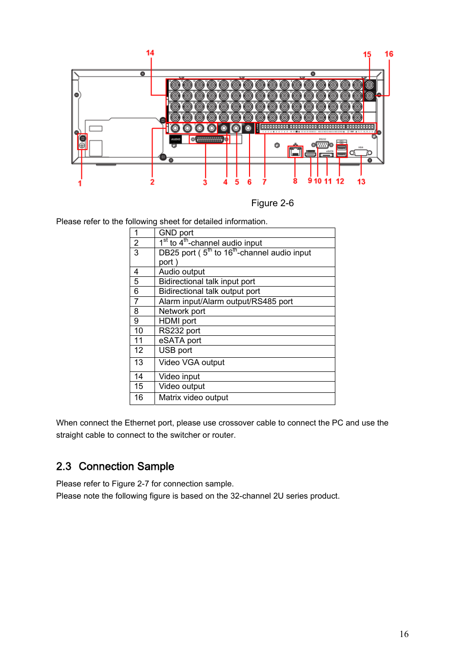 3 connection sample | IC Realtime Flex Series: 64 Channel 2CIF 3U Standalone DVR User Manual | Page 26 / 185