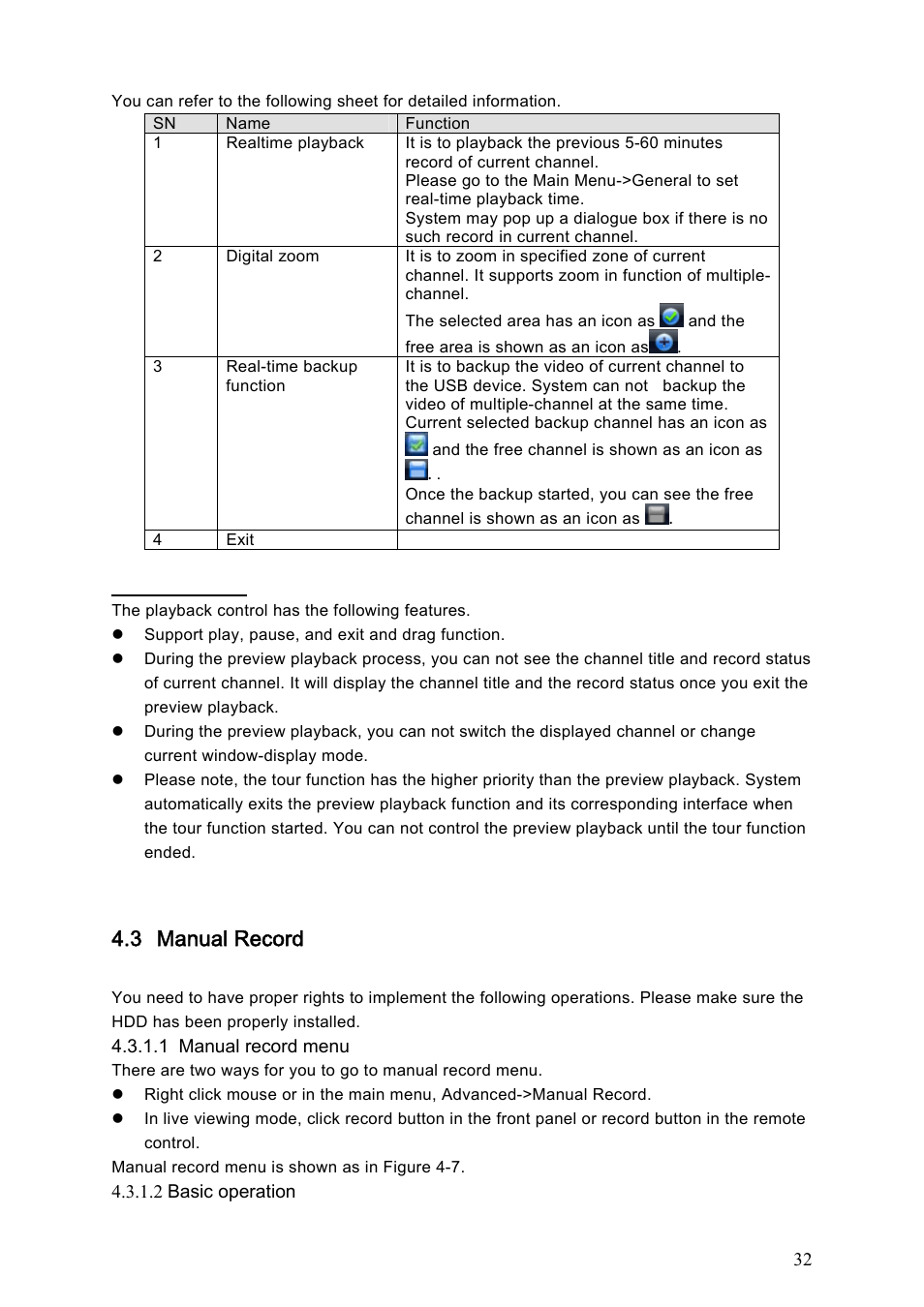 3 manual record | IC Realtime Flex Series: 64 Channel 2CIF 3U Standalone DVR User Manual | Page 42 / 185