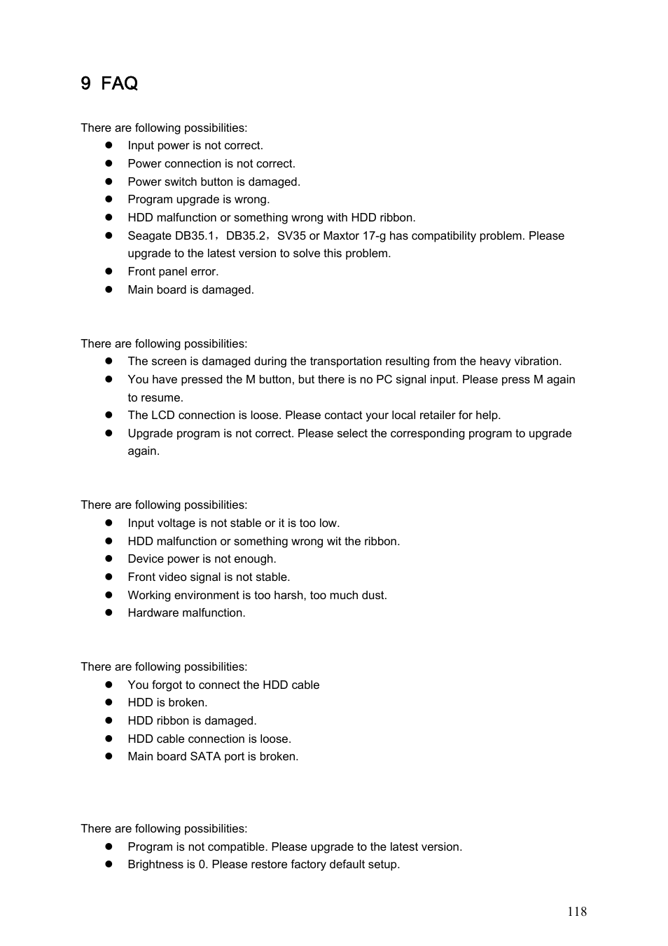 9 faq | IC Realtime Combo Series: 8 Channel DVR with built-in 19 LCD monitor User Manual | Page 127 / 141