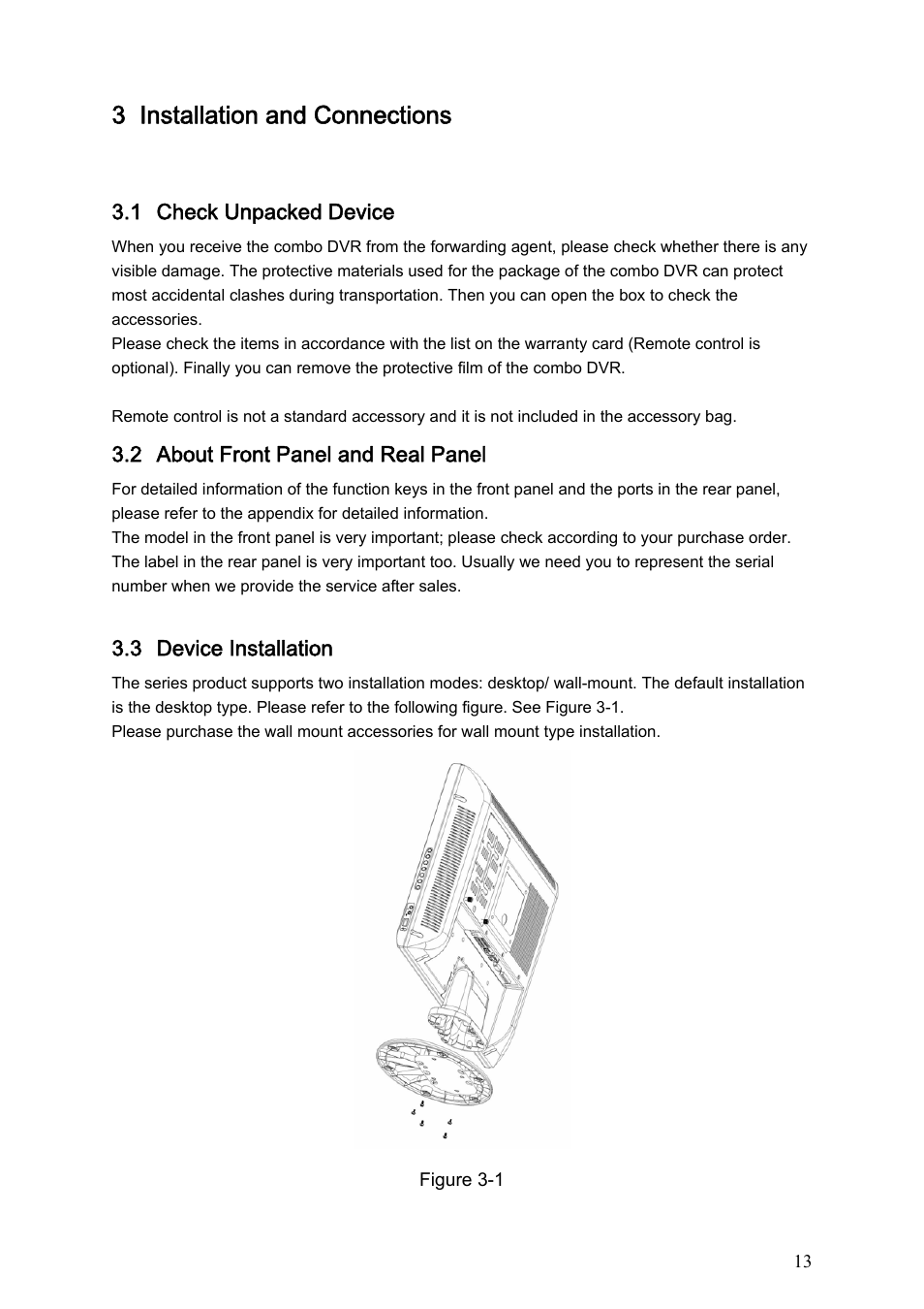 3 installation and connections | IC Realtime Combo Series: 8 Channel DVR with built-in 19 LCD monitor User Manual | Page 22 / 141