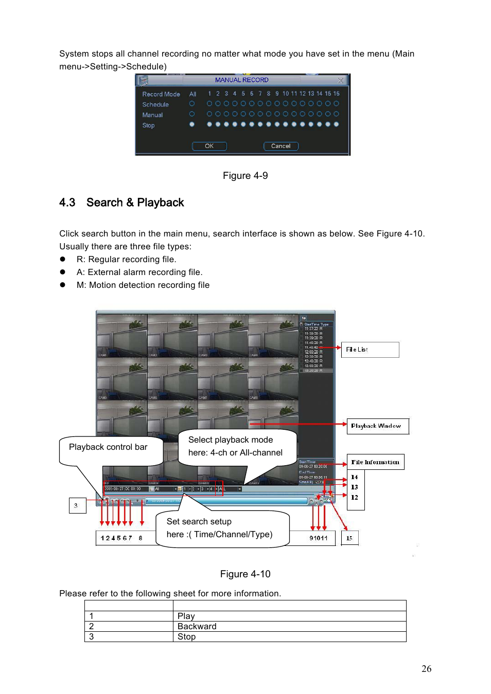 3 search & playback | IC Realtime Combo Series: 8 Channel DVR with built-in 19 LCD monitor User Manual | Page 35 / 141