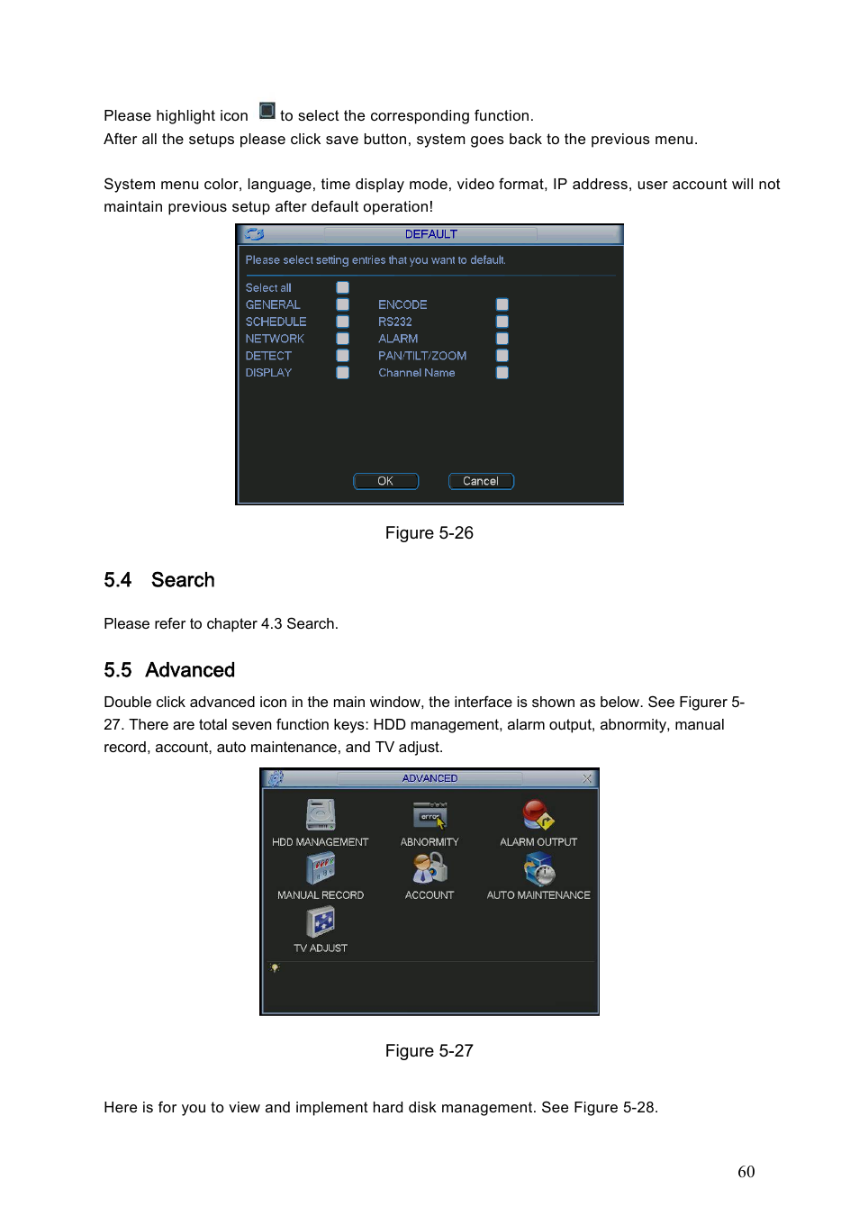 4 search, 5 advanced | IC Realtime Combo Series: 8 Channel DVR with built-in 19 LCD monitor User Manual | Page 69 / 141