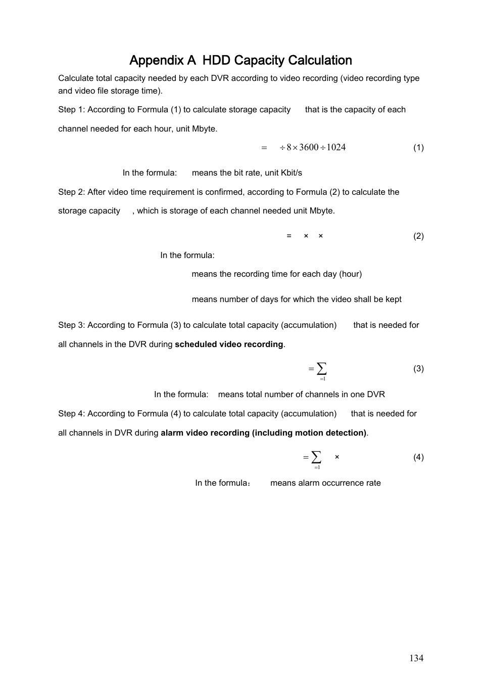 Appendix a hdd capacity calculation | IC Realtime Specialty: 4-CH Mobile DVR User Manual | Page 134 / 137