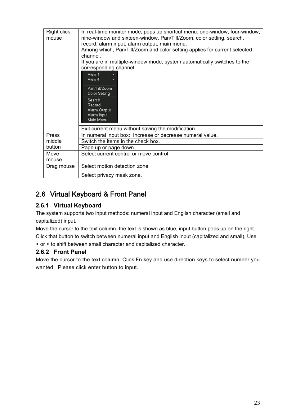 6 virtual keyboard & front panel | IC Realtime Specialty: 4-CH Mobile DVR User Manual | Page 23 / 137