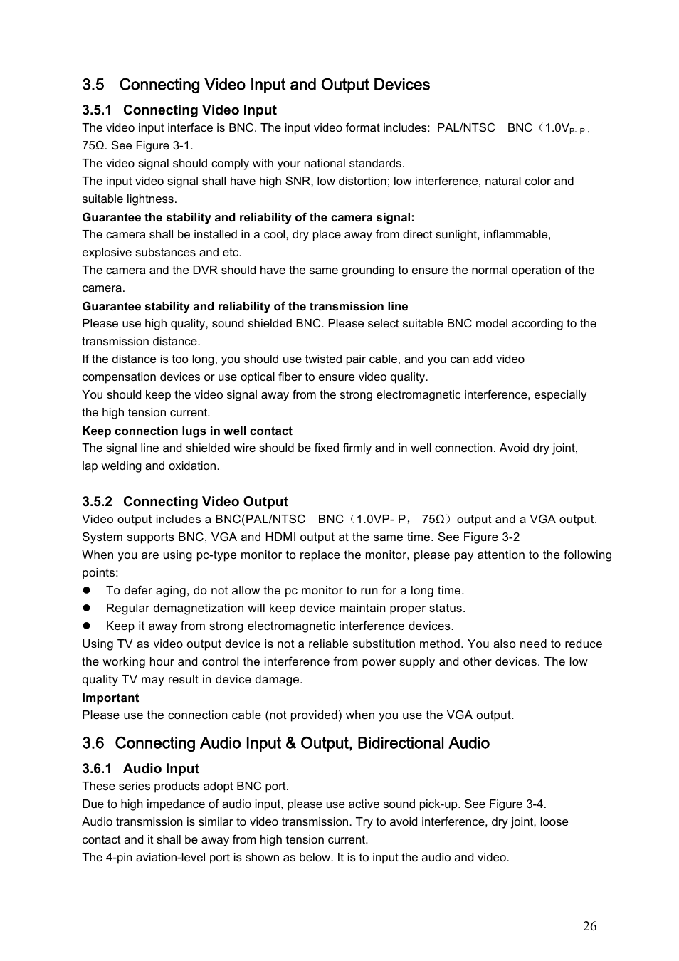 5 connecting video input and output devices | IC Realtime Specialty: 4-CH Mobile DVR User Manual | Page 26 / 137