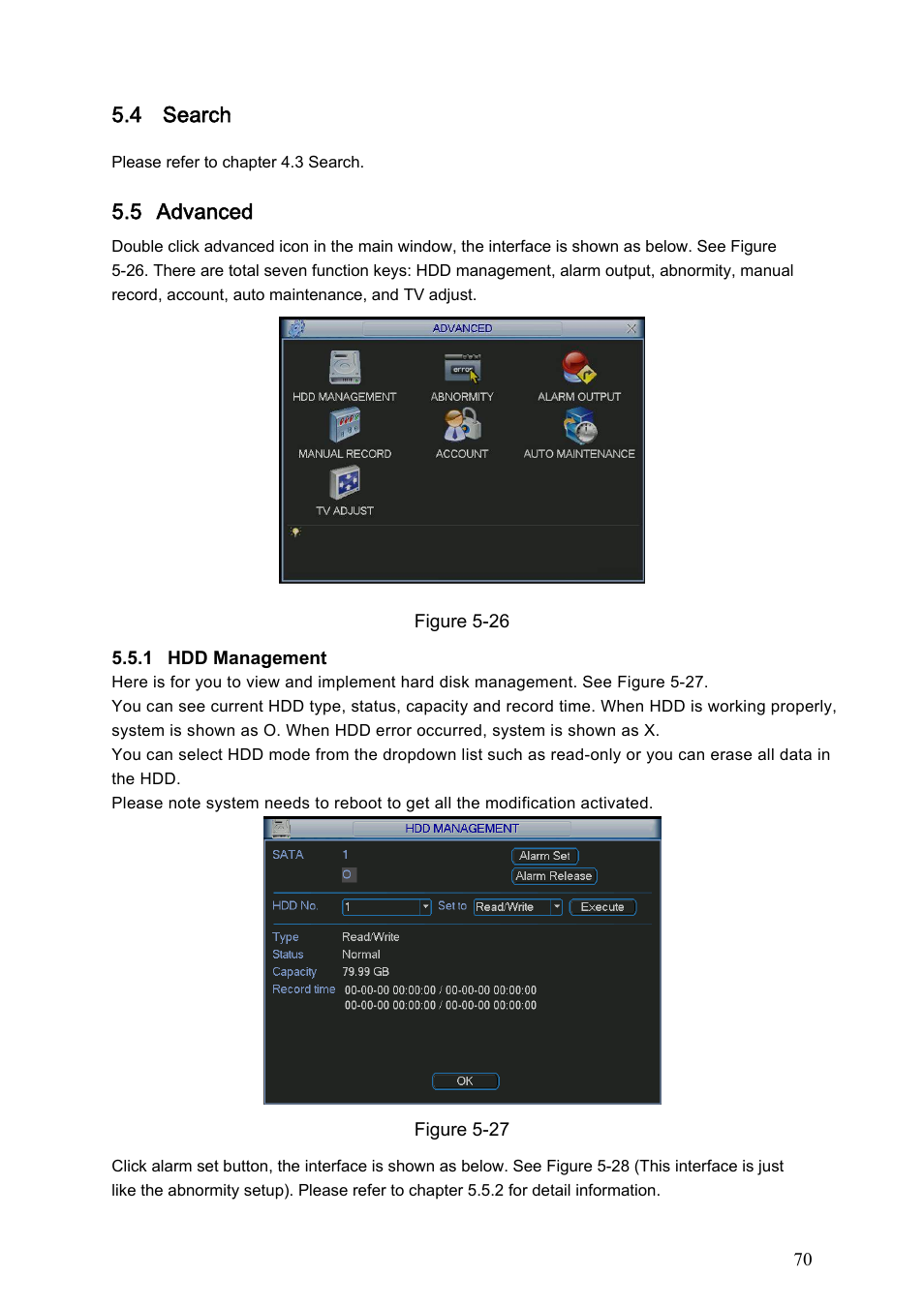 4 search, 5 advanced | IC Realtime Specialty: 4-CH Mobile DVR User Manual | Page 70 / 137