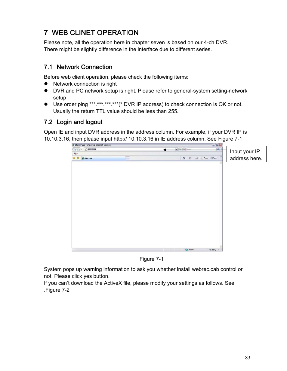 7 web clinet operation | IC Realtime Specialty: Interrogator DVR - a DVR for law enforcement User Manual | Page 83 / 136