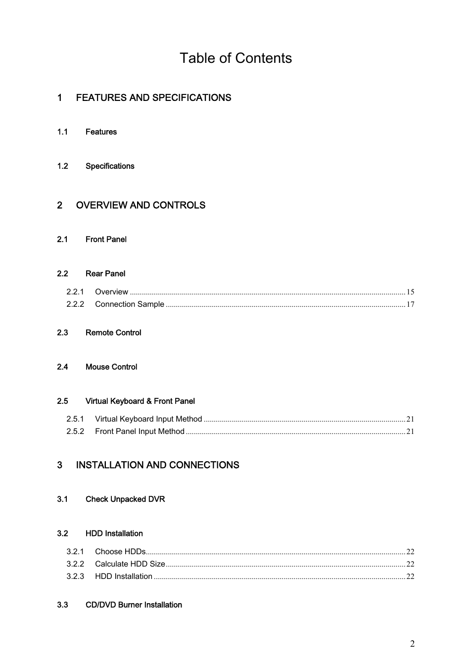 IC Realtime Specialty: 4-CH H.264E CUBE REAL-TIME DVR with BUILT-IN 5.6 LCD User Manual | Page 2 / 134
