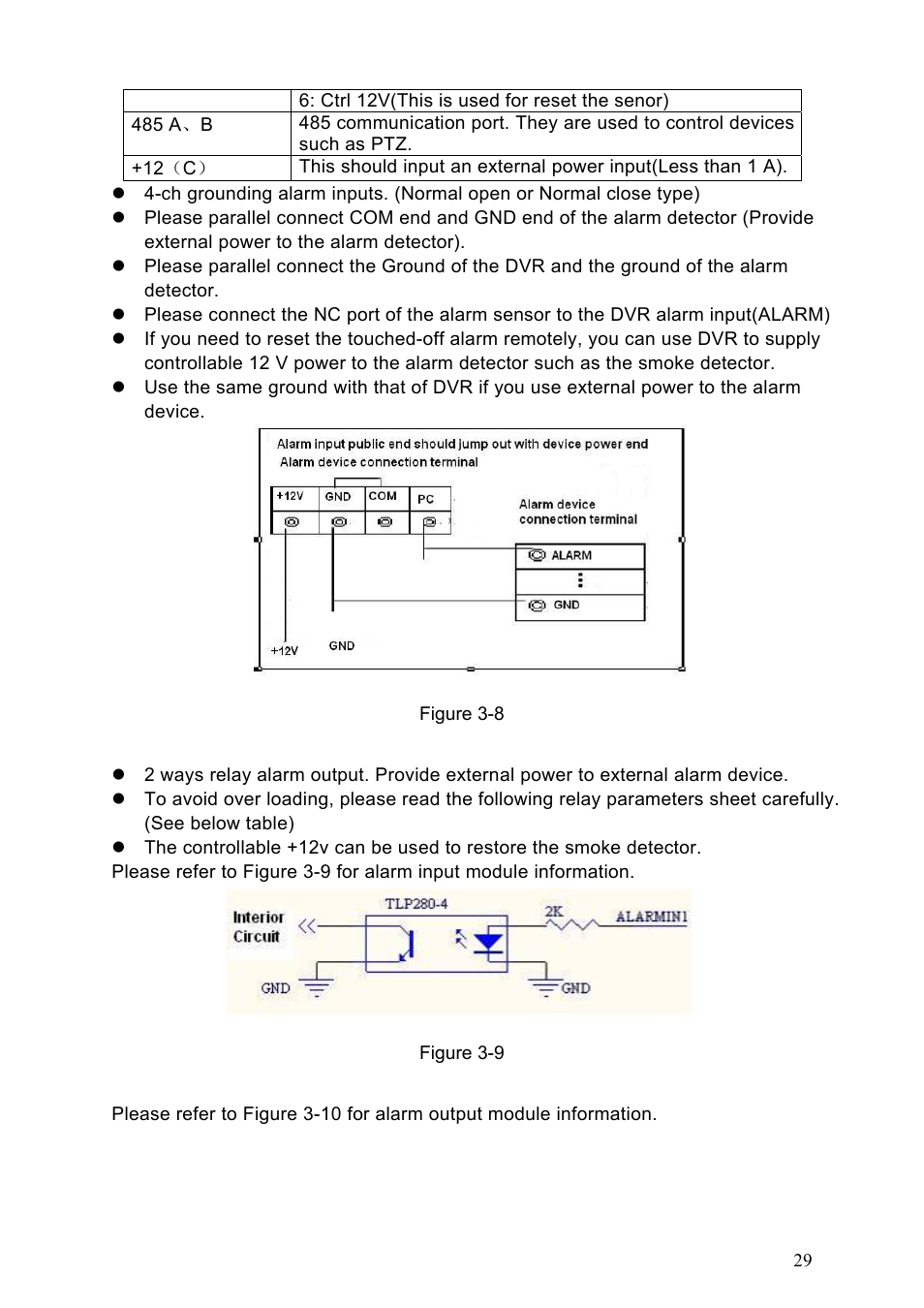 6 relay output description, Relay output description | IC Realtime Specialty: 4-CH H.264E CUBE REAL-TIME DVR with BUILT-IN 5.6 LCD User Manual | Page 29 / 134