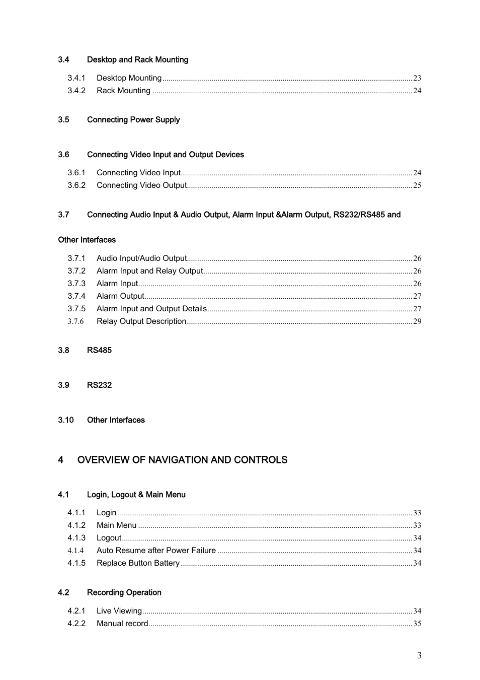 IC Realtime Specialty: 4-CH H.264E CUBE REAL-TIME DVR with BUILT-IN 5.6 LCD User Manual | Page 3 / 134