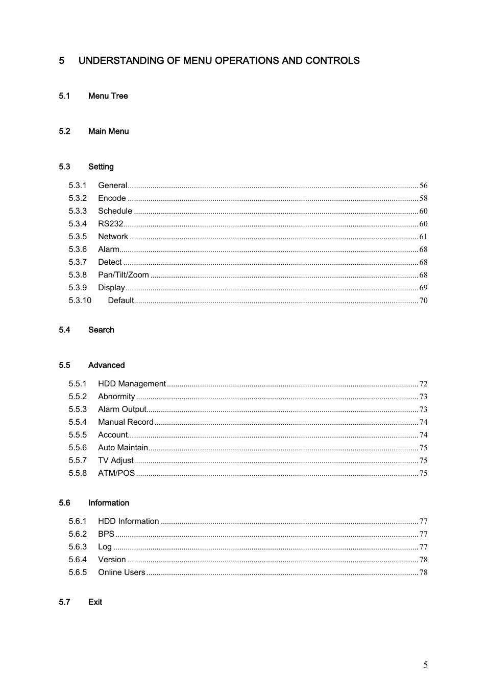 IC Realtime Specialty: 4-CH H.264E CUBE REAL-TIME DVR with BUILT-IN 5.6 LCD User Manual | Page 5 / 134