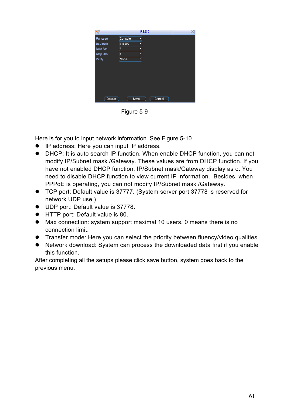 5 network, Network | IC Realtime Specialty: 4-CH H.264E CUBE REAL-TIME DVR with BUILT-IN 5.6 LCD User Manual | Page 61 / 134