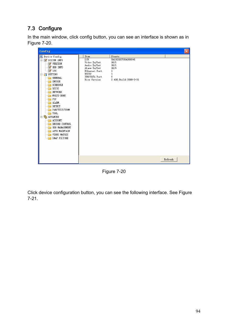 3 configure, 1 system information, Configure | System information | IC Realtime Specialty: 4-CH H.264E CUBE REAL-TIME DVR with BUILT-IN 5.6 LCD User Manual | Page 94 / 134