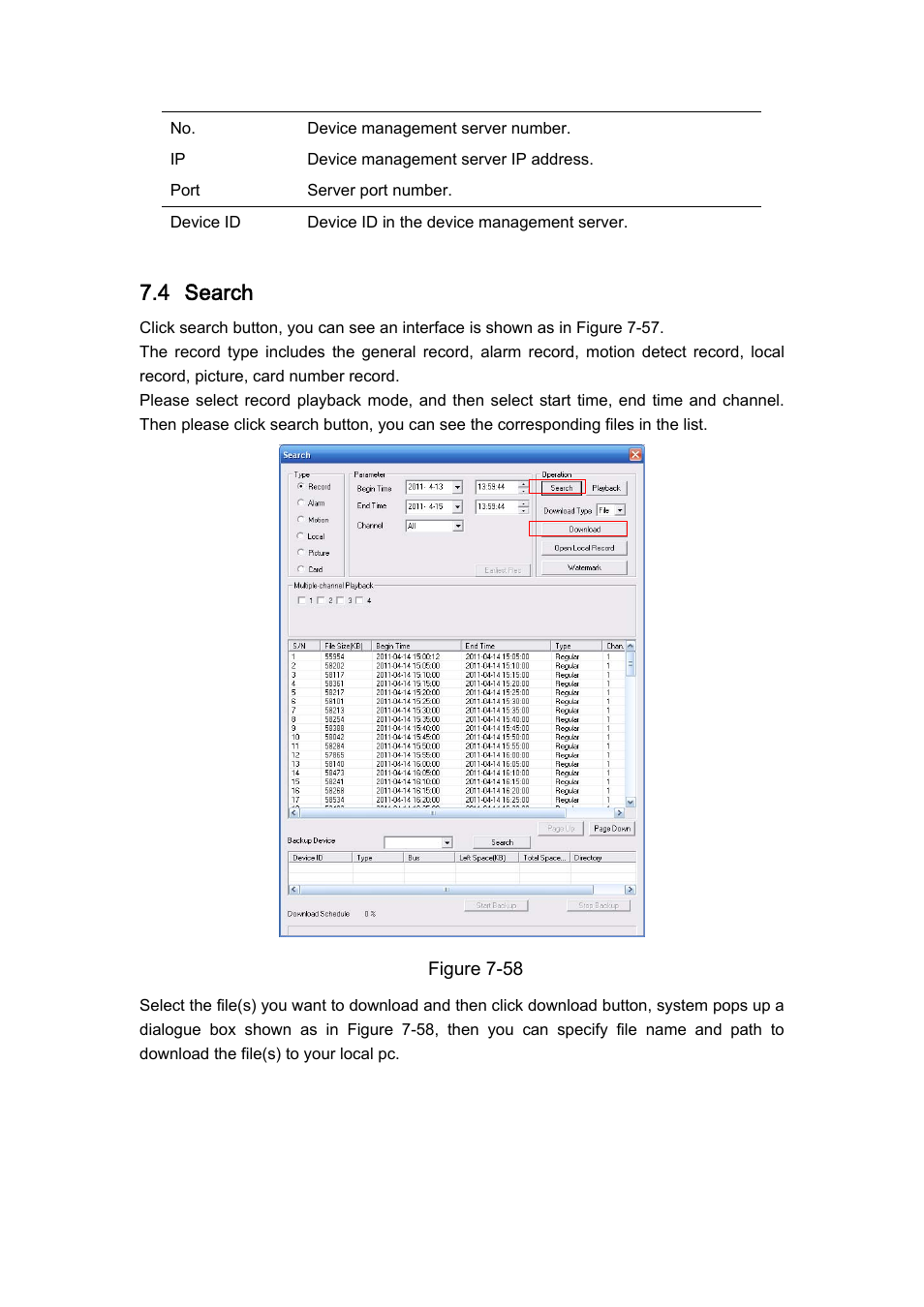 4 search | IC Realtime H.264E Hybrid DVRs 4/8/16-CH Analog + 4/8/16-CH IP User Manual | Page 144 / 174