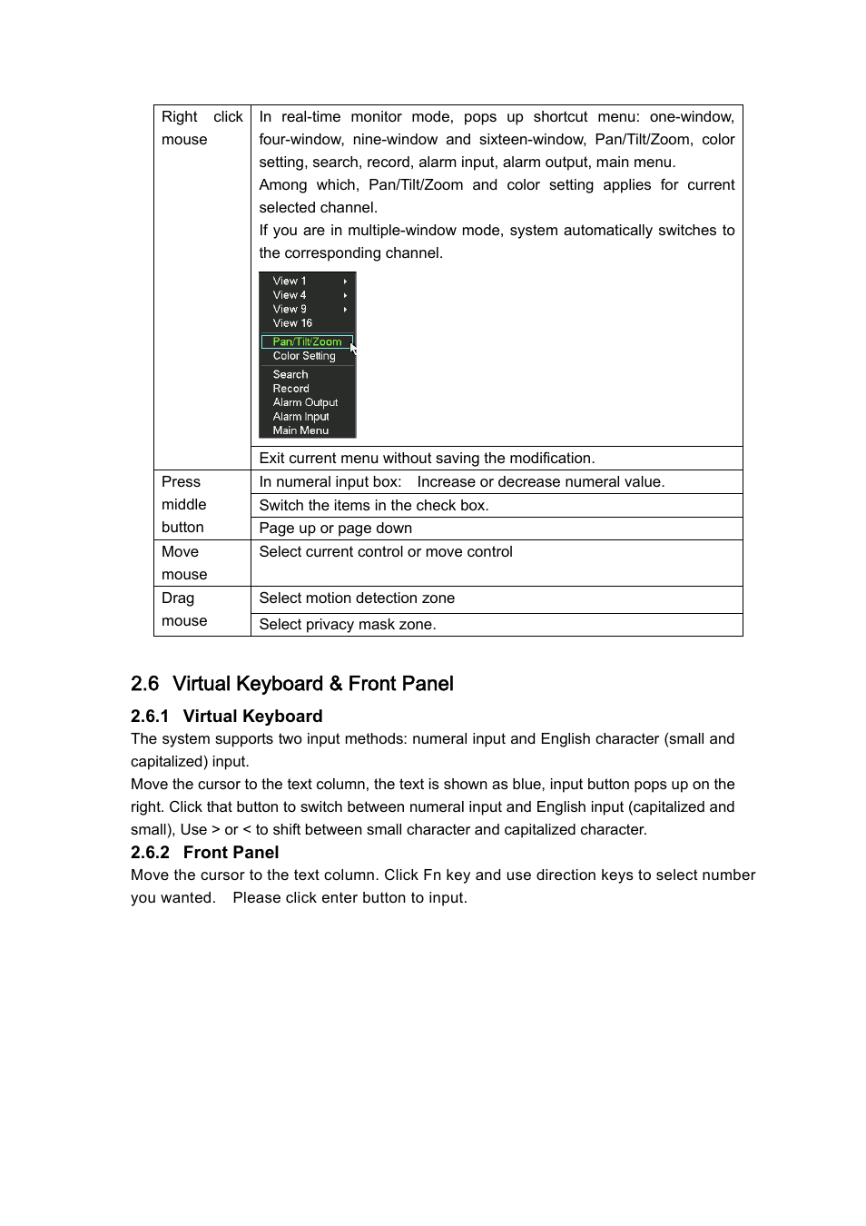 6 virtual keyboard & front panel | IC Realtime H.264E Hybrid DVRs 4/8/16-CH Analog + 4/8/16-CH IP User Manual | Page 25 / 174