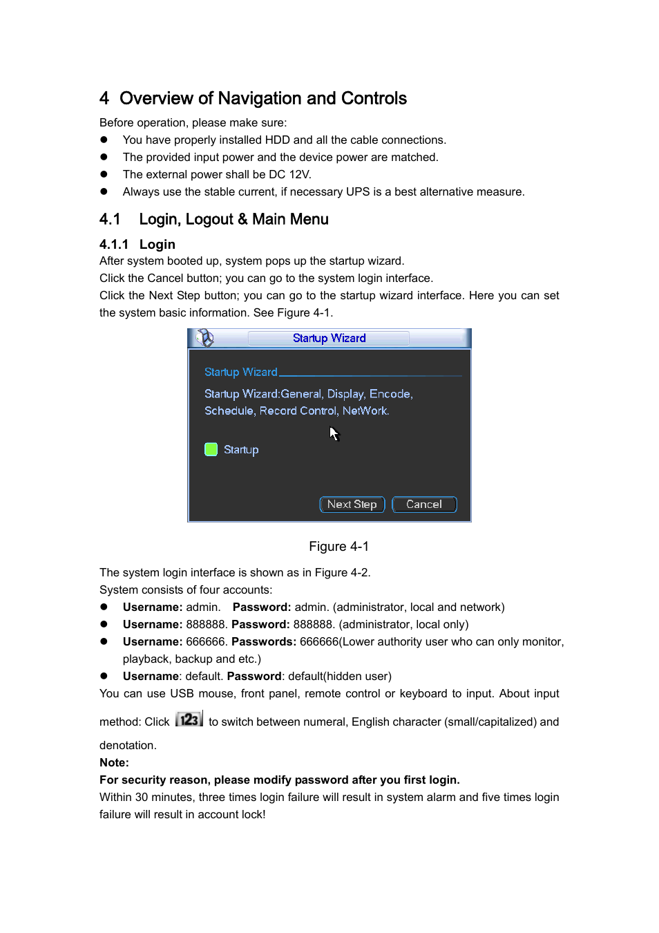 4 overview of navigation and controls, 1 login, logout & main menu | IC Realtime H.264E Hybrid DVRs 4/8/16-CH Analog + 4/8/16-CH IP User Manual | Page 35 / 174