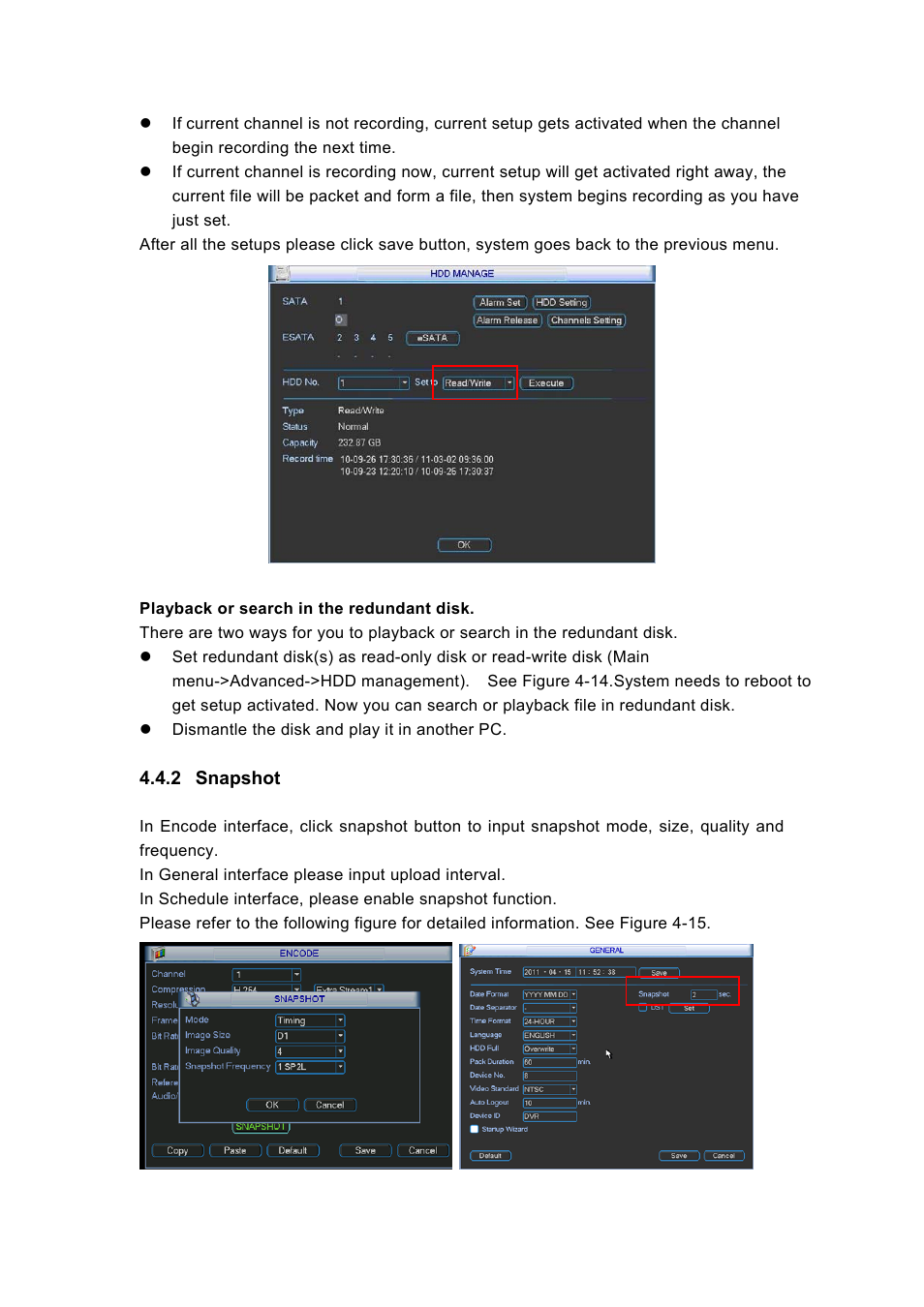 IC Realtime H.264E Hybrid DVRs 4/8/16-CH Analog + 4/8/16-CH IP User Manual | Page 45 / 174