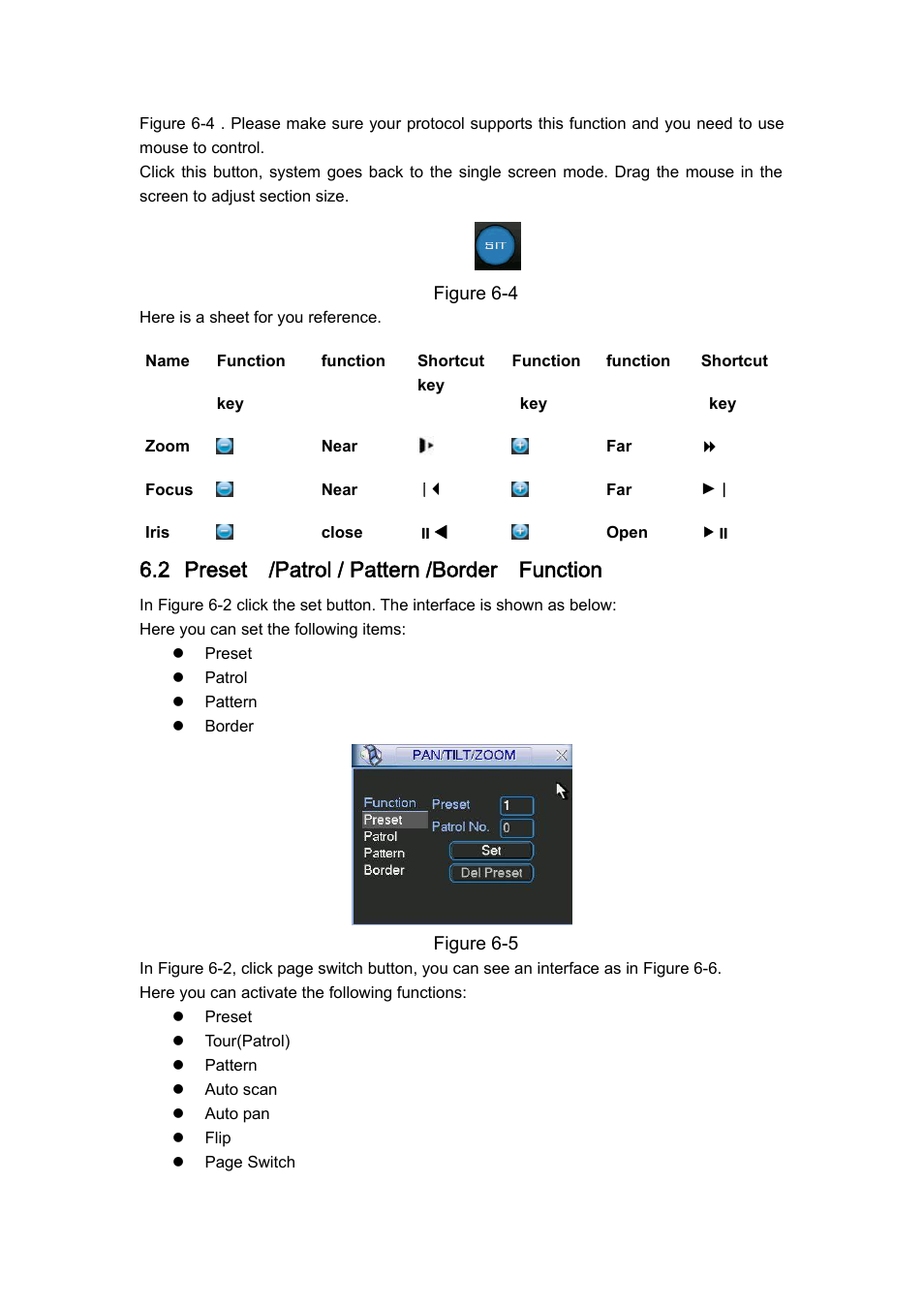 2 preset /patrol / pattern /border function | IC Realtime H.264E Hybrid DVRs 4/8/16-CH Analog + 4/8/16-CH IP User Manual | Page 99 / 174