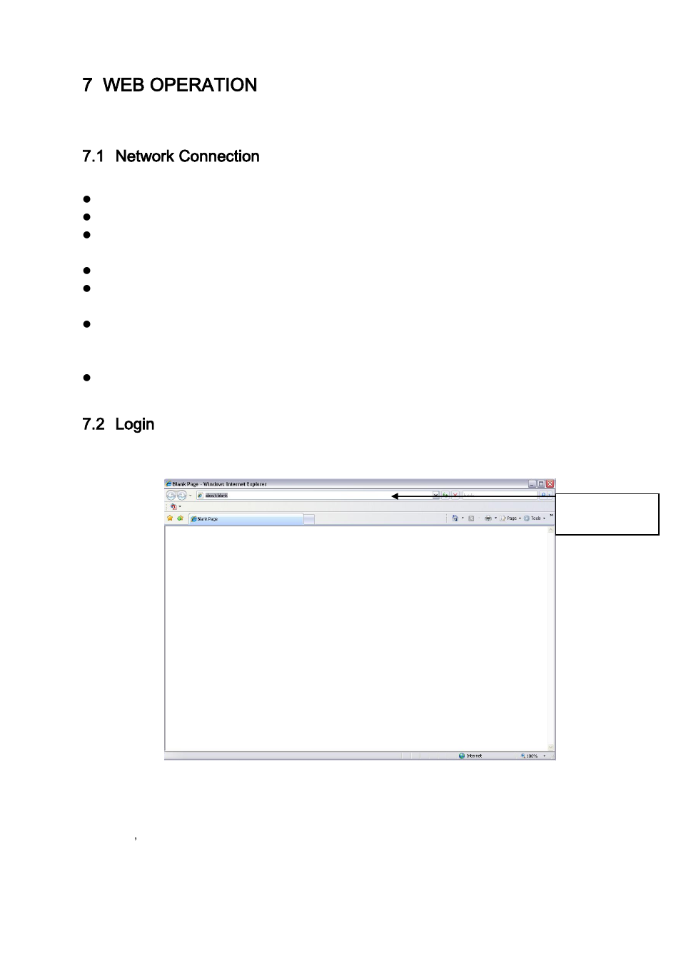 Web operation, Network connection, Login | 7 web operation, 1 network connection, 2 login | IC Realtime 4/8 All Channel 720P Mini 1U HD-AVS DVR User Manual | Page 103 / 173